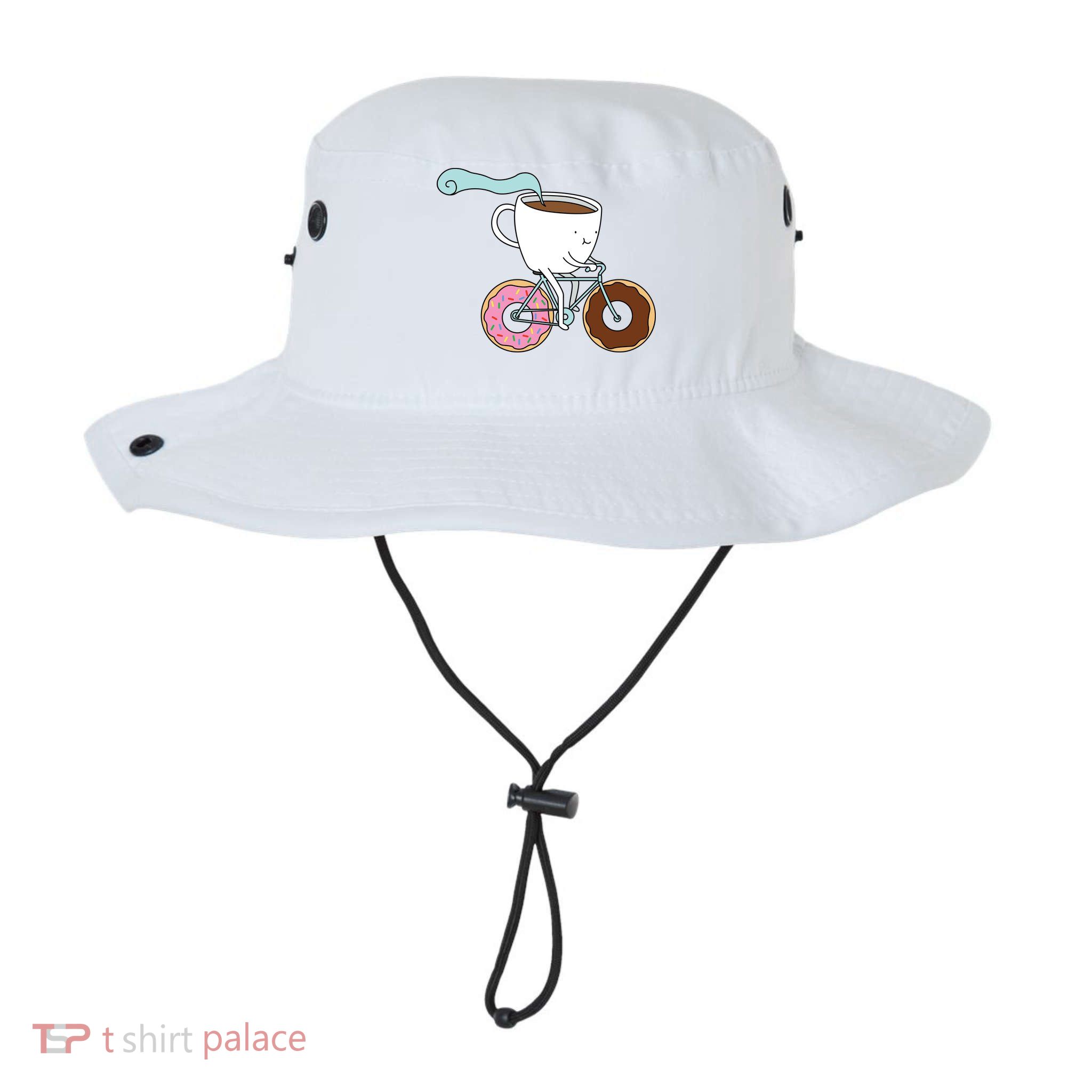 Donuts Coffee Bicycle  Bucket Hat