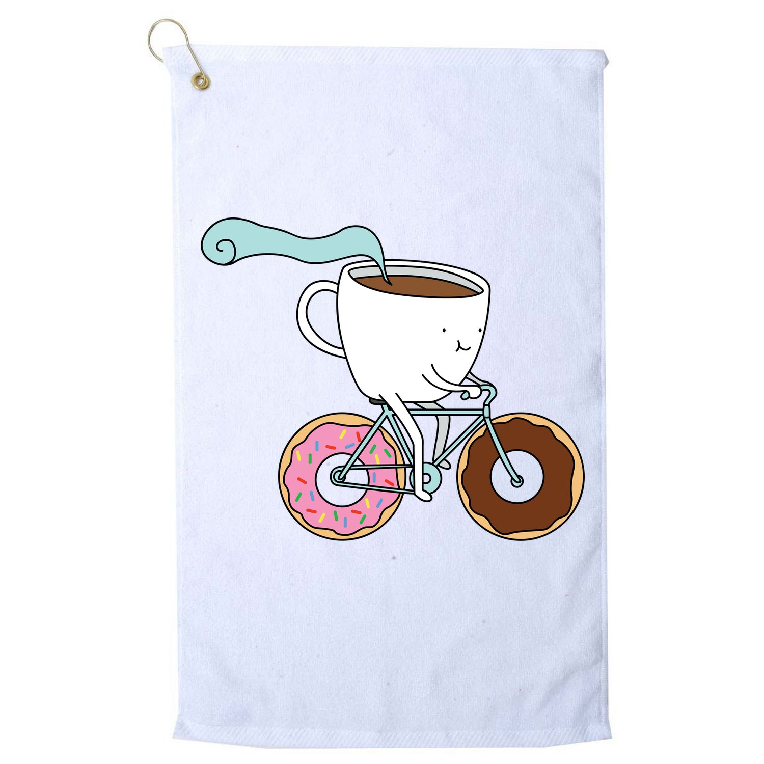 Donuts Coffee Bicycle  Golf Towel