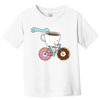 Donuts Coffee Bicycle  Toddler T-Shirt