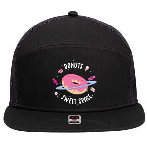 Donuts Sweet Space  7 Panel Mesh Trucker Snapback Hat