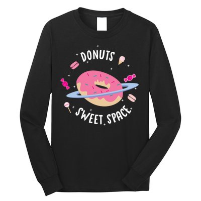 Donuts Sweet Space  Long Sleeve Shirt