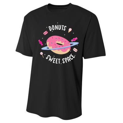 Donuts Sweet Space  Performance Sprint T-Shirt