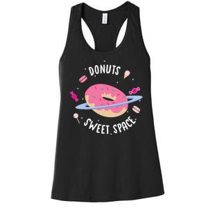 Donuts Sweet Space  Women's Racerback Tank