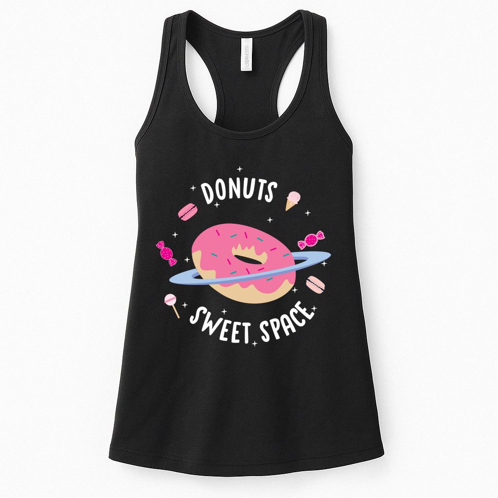 Donuts Sweet Space  Womens Tank Top