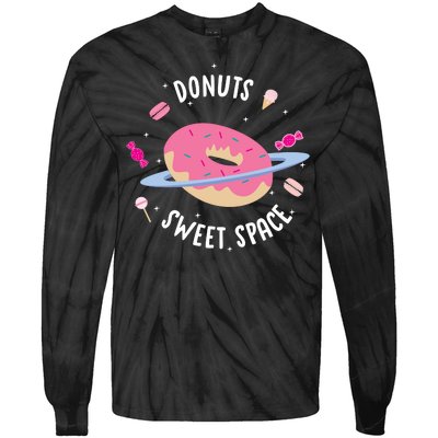 Donuts Sweet Space  Tie-Dye Long Sleeve Shirt