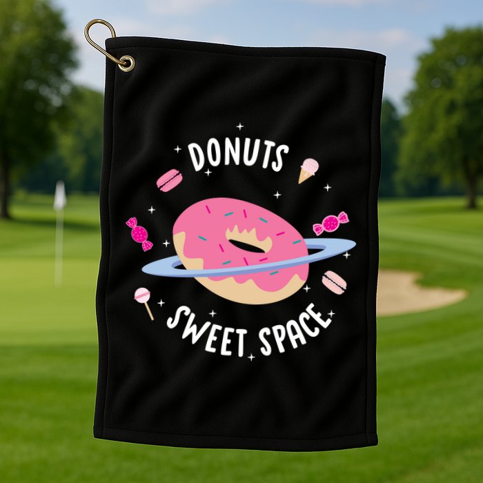 Donuts Sweet Space  Golf Towel