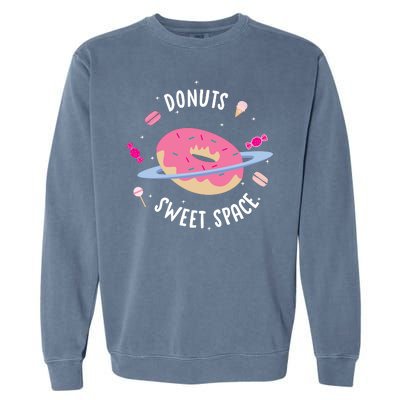 Donuts Sweet Space  Garment-Dyed Sweatshirt