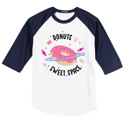 Donuts Sweet Space  Baseball Sleeve Shirt