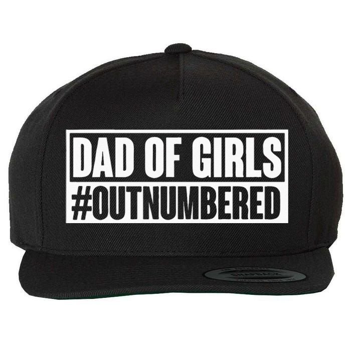 Dad Of Outnumbered Hashtag Funny Dads Dad Memes Wool Snapback Cap