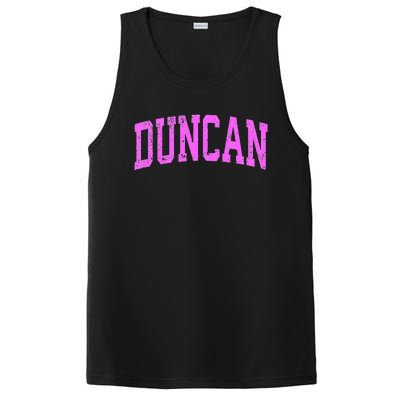 Duncan Oklahoma Ok Vintage Athletic Sports Design PosiCharge Competitor Tank