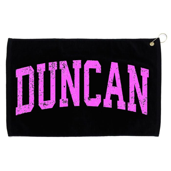 Duncan Oklahoma Ok Vintage Athletic Sports Design Grommeted Golf Towel