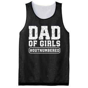 Dad of Outnumbered Funny Father's Day Mesh Reversible Basketball Jersey Tank