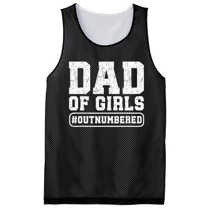 Dad of Outnumbered Funny Father's Day Mesh Reversible Basketball Jersey Tank