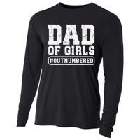 Dad of Outnumbered Funny Father's Day Cooling Performance Long Sleeve Crew