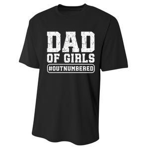 Dad of Outnumbered Funny Father's Day Performance Sprint T-Shirt