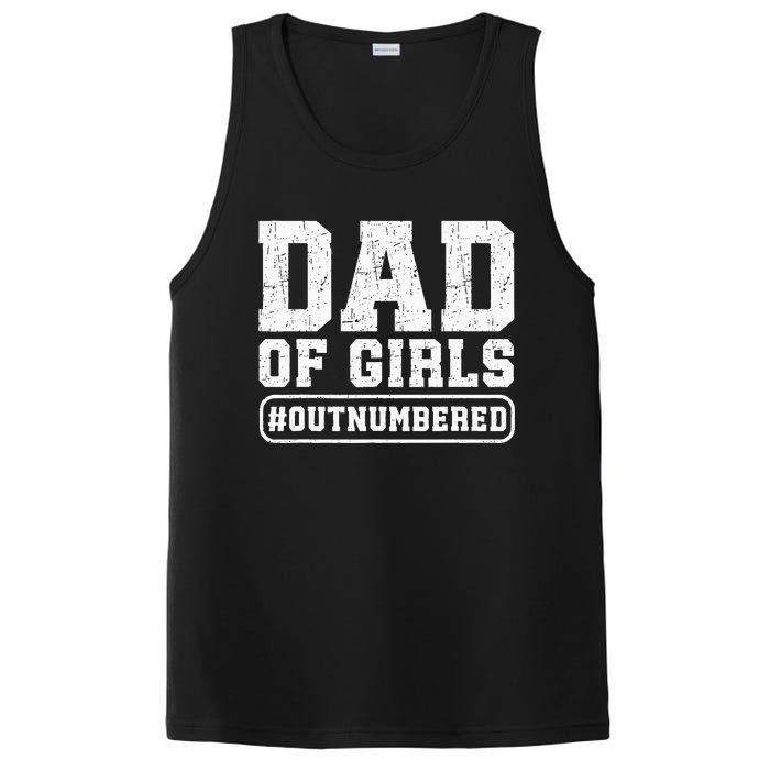 Dad of Outnumbered Funny Father's Day PosiCharge Competitor Tank