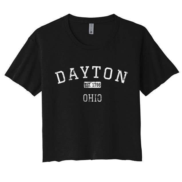 Dayton Ohio Oh Vintage Crop Top