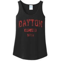 Dayton Ohio Oh Vintage Athletic Sports Ladies Essential Tank