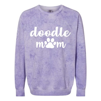 Doodle Mom Dog Mother Colorblast Crewneck Sweatshirt