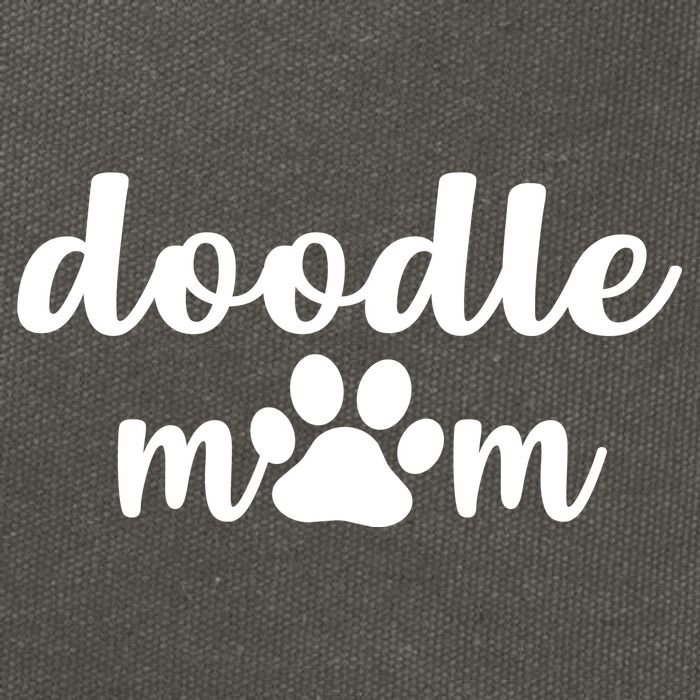 Doodle Mom Dog Mother Cotton Canvas Backpack