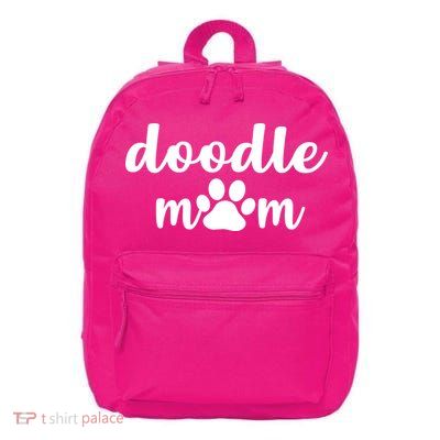 Doodle Mom Dog Mother 16 in Basic Backpack