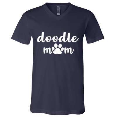 Doodle Mom Dog Mother V-Neck T-Shirt