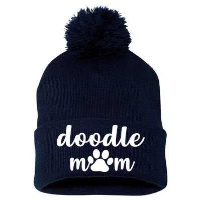 Doodle Mom Dog Mother Pom Pom 12in Knit Beanie