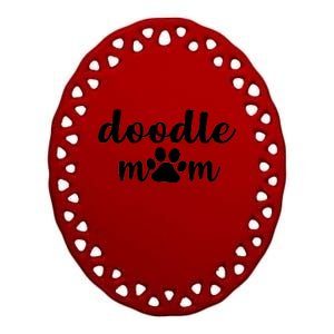 Doodle Mom Dog Mother Ceramic Oval Ornament