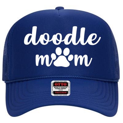 Doodle Mom Dog Mother High Crown Mesh Back Trucker Hat