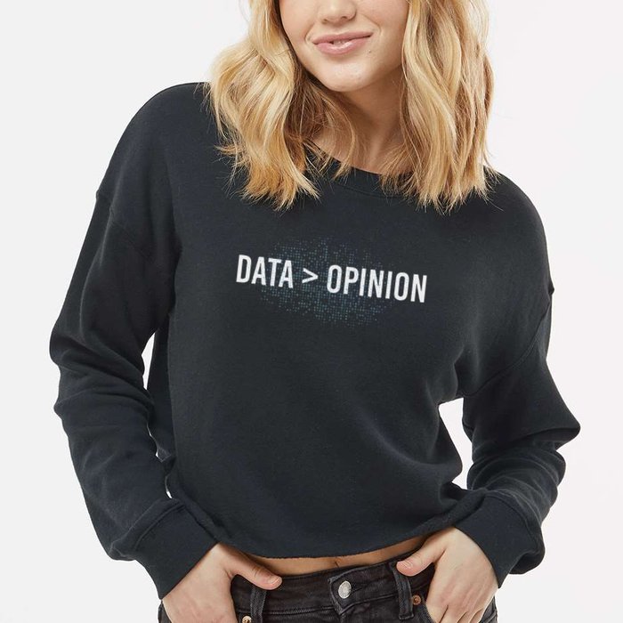 Data Opinion Programmer Cropped Pullover Crew