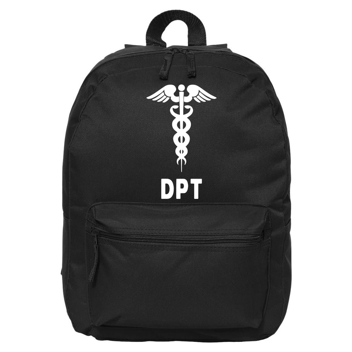 Doctor Of Physical Therapy DPT Caduceus Symbol Gifts 16 in Basic Backpack