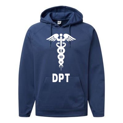 Doctor Of Physical Therapy DPT Caduceus Symbol Gifts Performance Fleece Hoodie