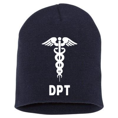 Doctor Of Physical Therapy DPT Caduceus Symbol Gifts Short Acrylic Beanie