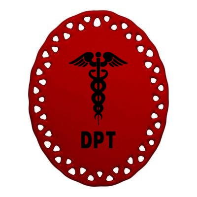 Doctor Of Physical Therapy DPT Caduceus Symbol Gifts Ceramic Oval Ornament