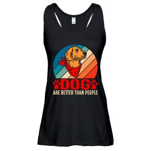 Dogs Over People Fun Ladies Essential Flowy Tank