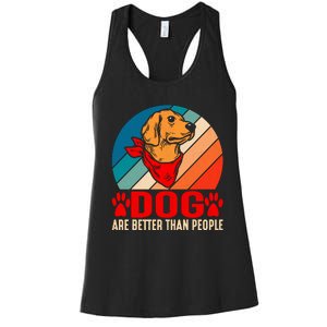 Dogs Over People Fun Women's Racerback Tank