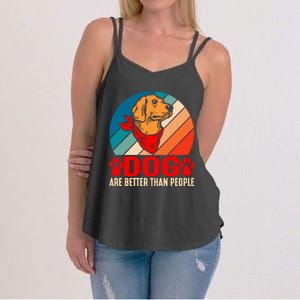 Dogs Over People Fun Women's Strappy Tank