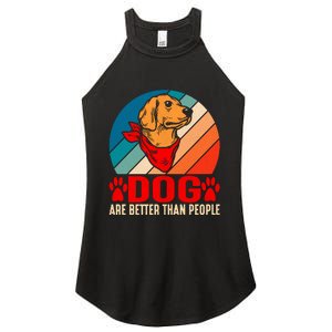 Dogs Over People Fun Women's Perfect Tri Rocker Tank