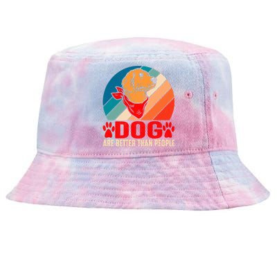 Dogs Over People Fun Tie-Dyed Bucket Hat