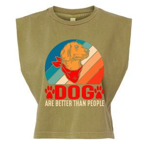 Dogs Over People Fun Garment-Dyed Women's Muscle Tee