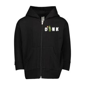 Dink : Original Pickleball Pickle Design (Cute Gift) Toddler Zip Fleece Hoodie