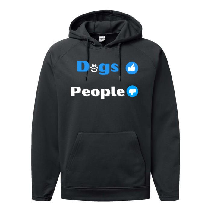 Dogs Over People Funny Pet Performance Fleece Hoodie