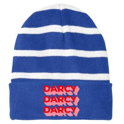 Darcy Obstinate Price And Prejudice Jane Austen Gift Striped Beanie with Solid Band