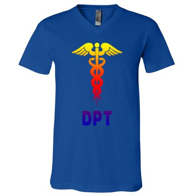 Doctor Of Physical Therapy Dpt Caduceus Symbol Gift V-Neck T-Shirt