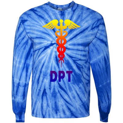 Doctor Of Physical Therapy Dpt Caduceus Symbol Gift Tie-Dye Long Sleeve Shirt