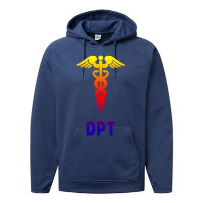 Doctor Of Physical Therapy Dpt Caduceus Symbol Gift Performance Fleece Hoodie