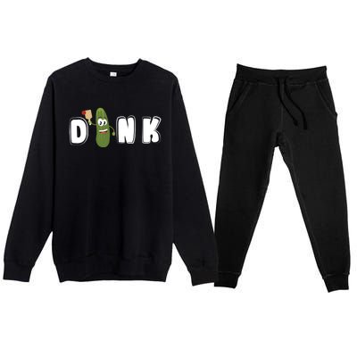 Dink : Original Pickleball Pickle Design (Gift) Premium Crewneck Sweatsuit Set