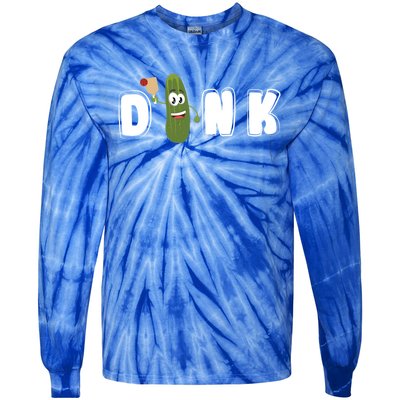 Dink : Original Pickleball Pickle Design (Gift) Tie-Dye Long Sleeve Shirt