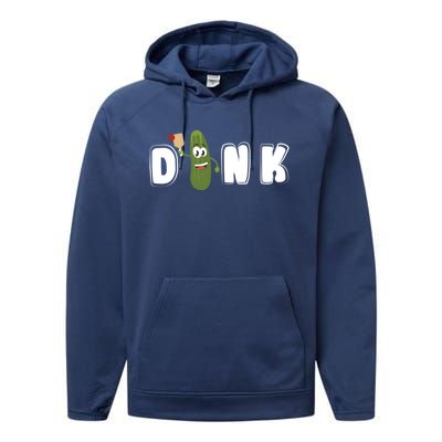 Dink : Original Pickleball Pickle Design (Gift) Performance Fleece Hoodie