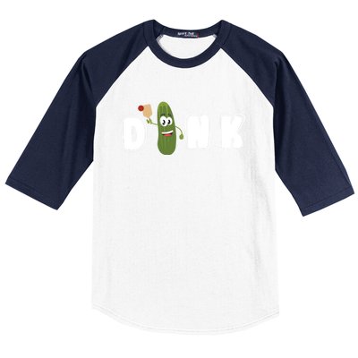 Dink : Original Pickleball Pickle Design (Gift) Baseball Sleeve Shirt